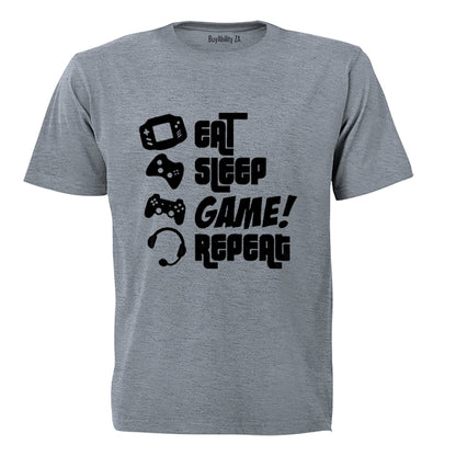 Eat. Sleep. Game - Adults - T-Shirt