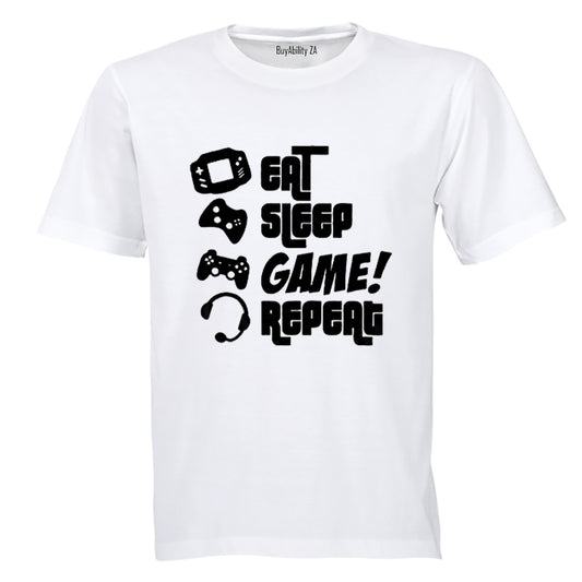 Eat. Sleep. Game - Adults - T-Shirt