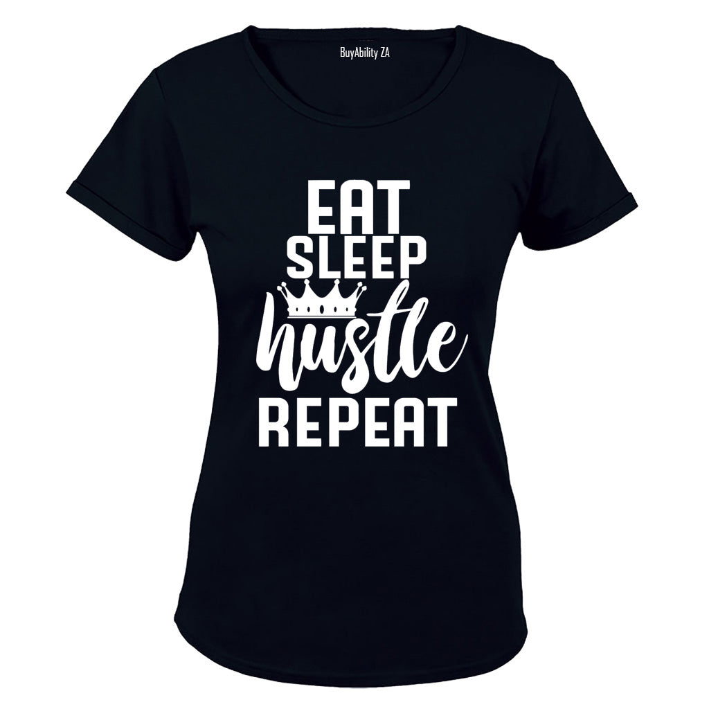 Eat. Sleep. Hustle - Ladies - T-Shirt - BuyAbility