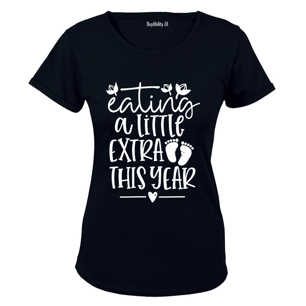 Eating Extra - Pregnant - Ladies - T-Shirt