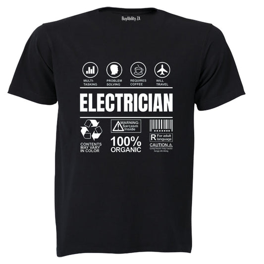 Electrician Label - Adults - T-Shirt - BuyAbility