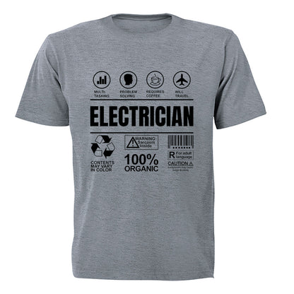 Electrician Label - Adults - T-Shirt - BuyAbility South Africa