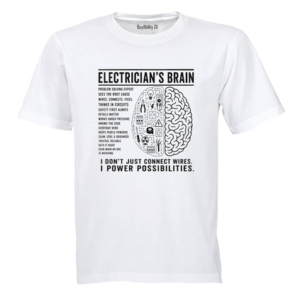 Electrician's Brain - Adults - T-Shirt - BuyAbility South Africa