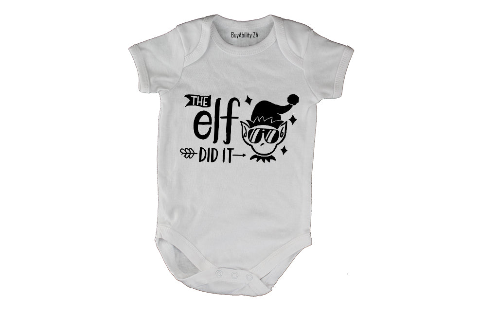 Elf Did It - Christmas - Baby Grow