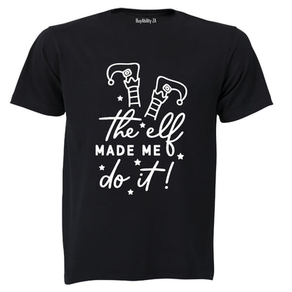 Elf Made Me - Christmas - Adults - T-Shirt - BuyAbility South Africa