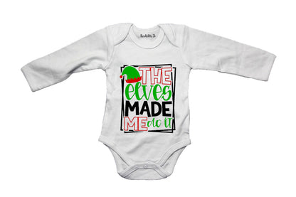 Elves Made Me Do It - Christmas - Baby Grow