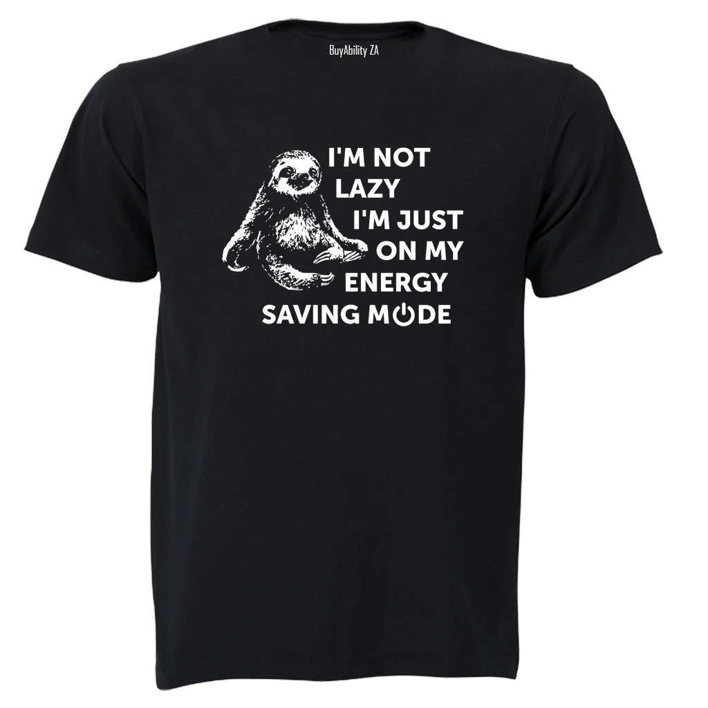 Energy Saving Mode Sloth - Adults - T-Shirt - BuyAbility South Africa