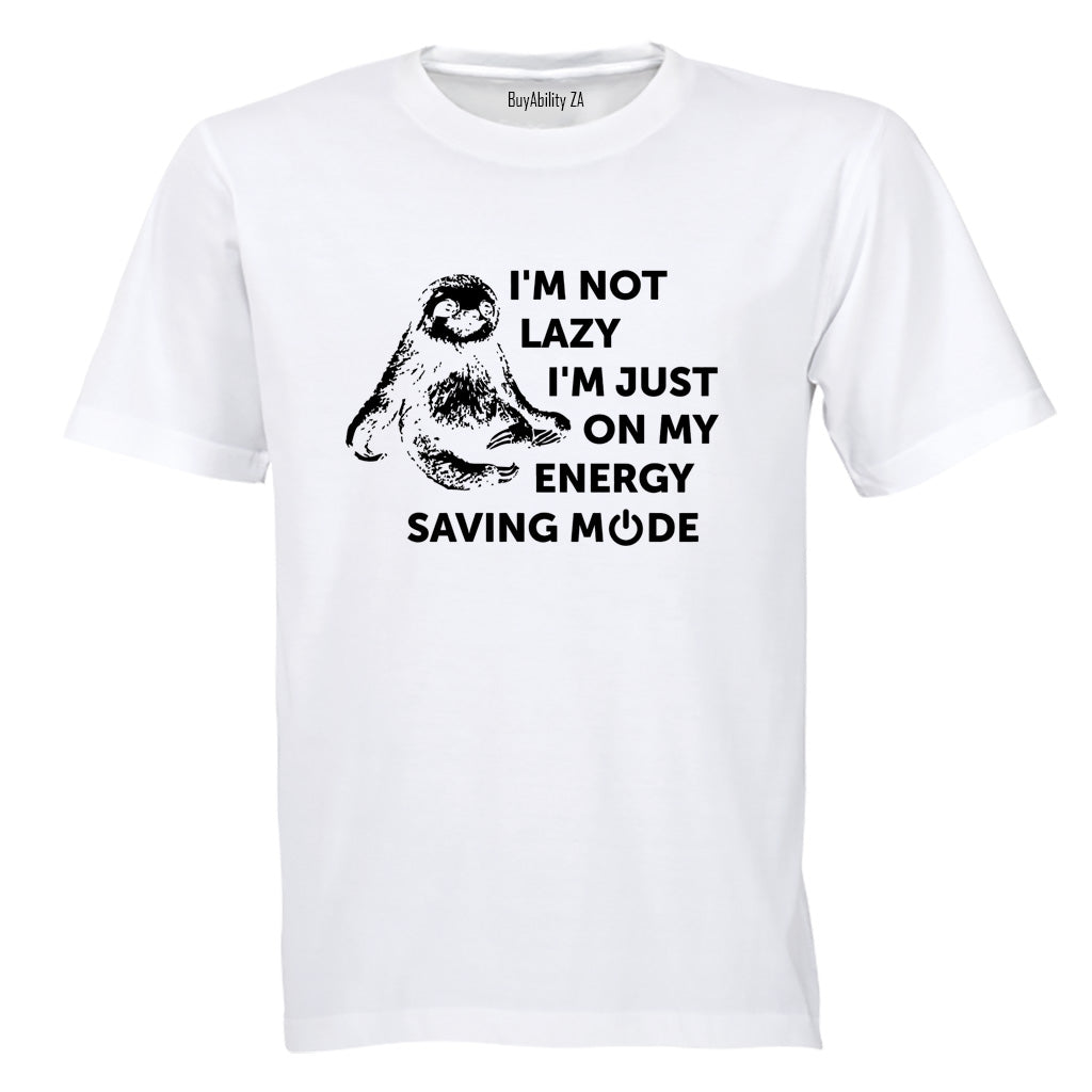 Energy Saving Mode Sloth - Adults - T-Shirt - BuyAbility South Africa