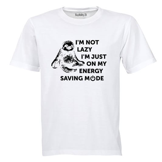 Energy Saving Mode Sloth - Adults - T-Shirt - BuyAbility South Africa