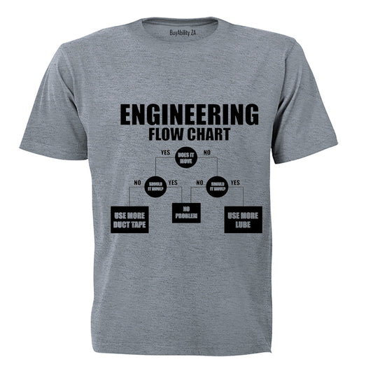 Engineering Flow Chart - Adults - T-Shirt
