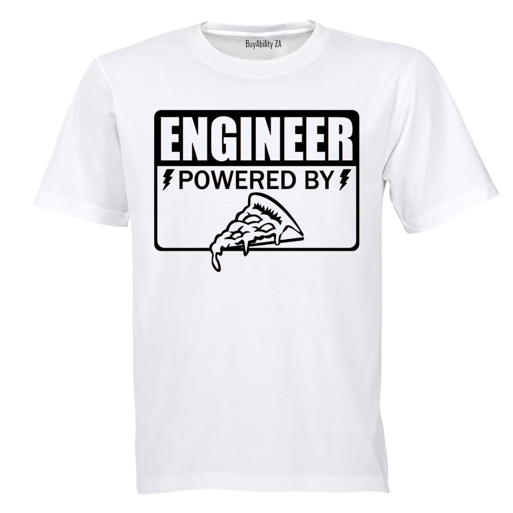Engineer - Powered By Pizza - Adults - T-Shirt