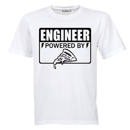 Engineer - Powered By Pizza - Adults - T-Shirt