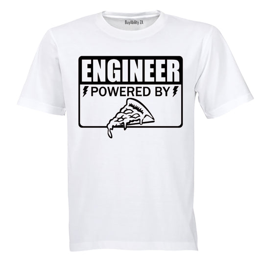 Engineer - Powered By Pizza - Adults - T-Shirt