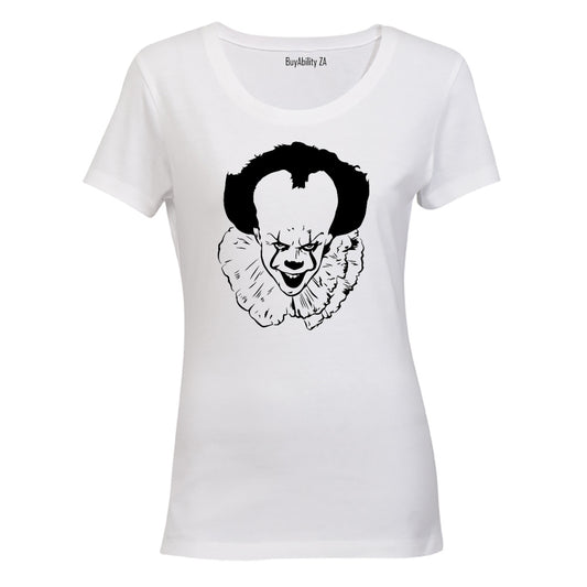 Evil Clown - Halloween - Ladies - T-Shirt - BuyAbility