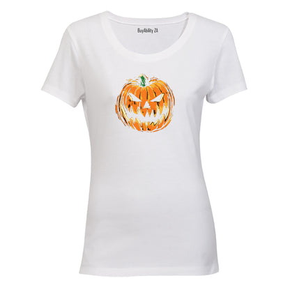Evil Pumpkin - Halloween - Ladies - T-Shirt