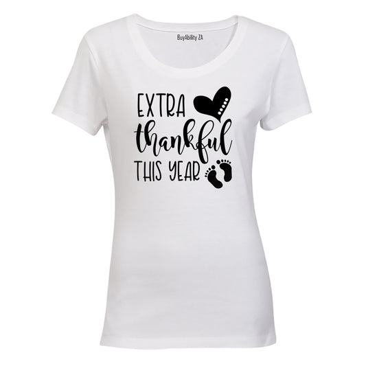 Extra Thankful - Pregnant - Ladies - T-Shirt