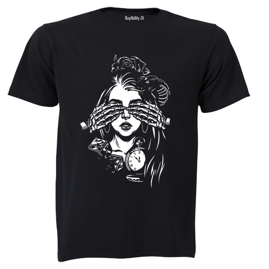 Eyes Closed - Skeleton Hands - Adults - T-Shirt