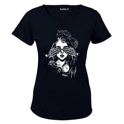 Eyes Closed - Skeleton Hands - Ladies - T-Shirt