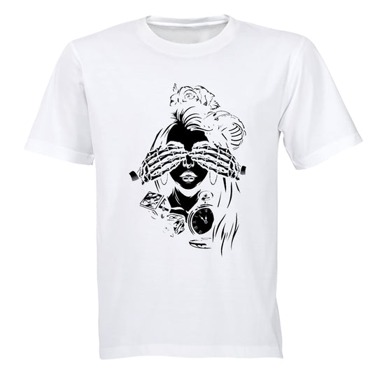 Eyes Closed - Skeleton Hands - Adults - T-Shirt - BuyAbility South Africa