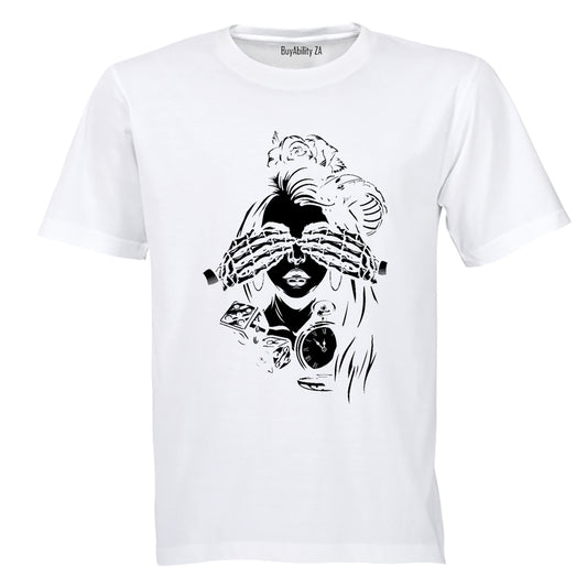 Eyes Closed - Skeleton Hands - Adults - T-Shirt