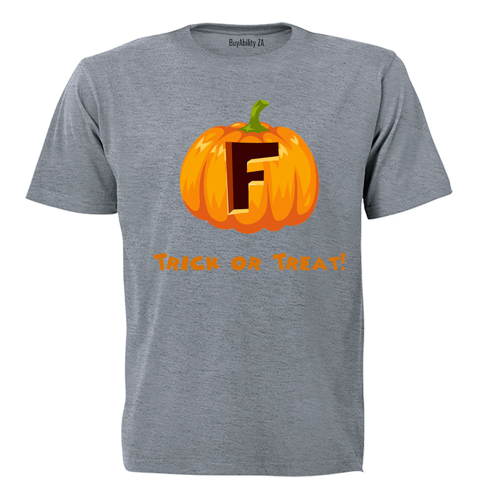 F - Halloween Pumpkin - Kids T-Shirt