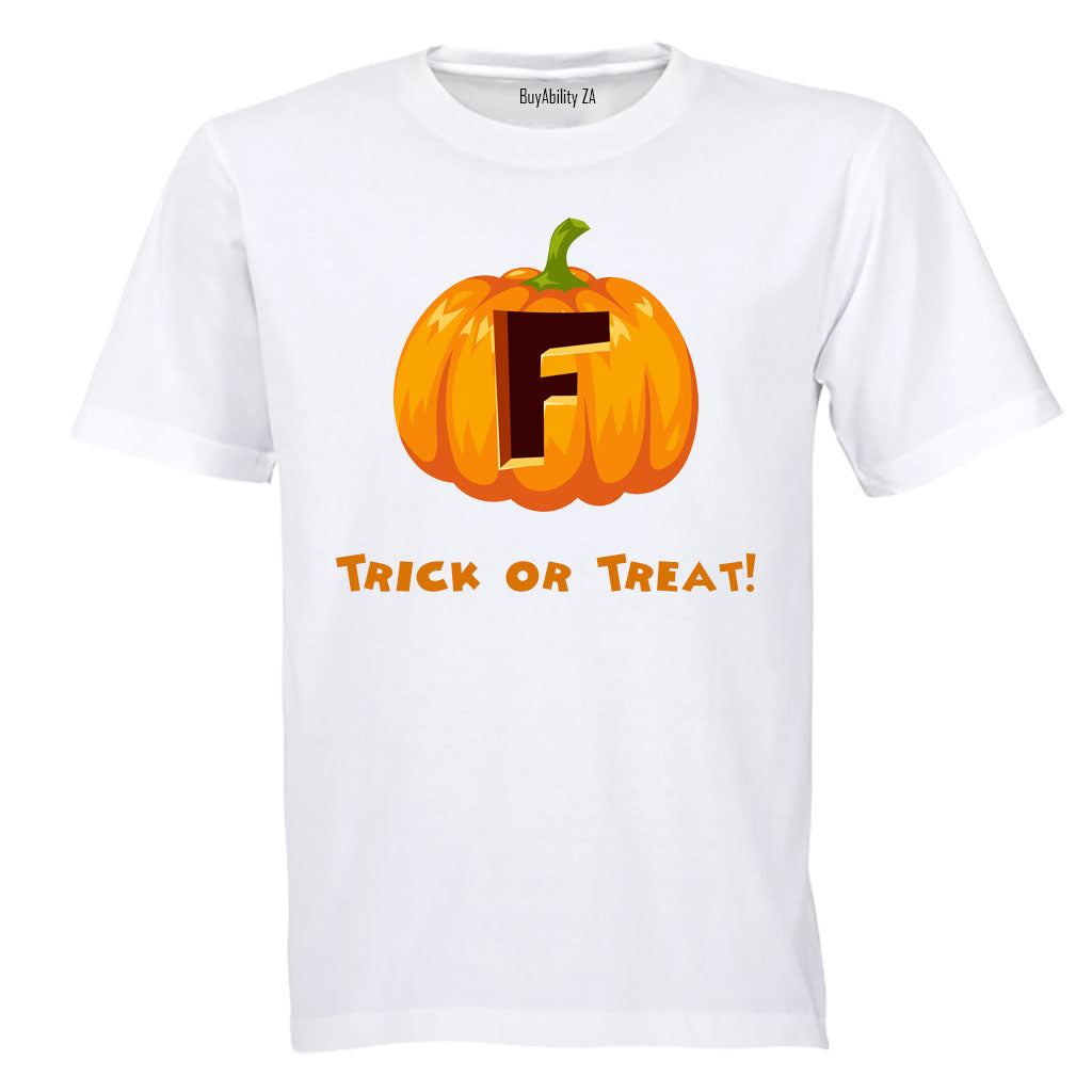 F - Halloween Pumpkin - Kids T-Shirt