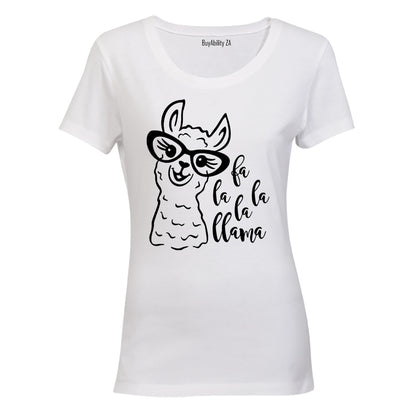 Fa La La Llama - Christmas - Ladies - T-Shirt