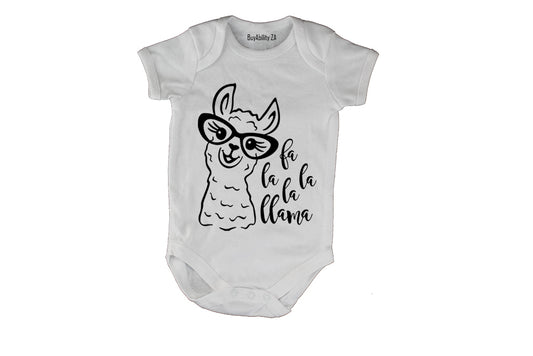 Fa La La Llama - Christmas - Baby Grow