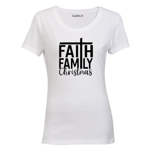 Faith. Family. Christmas - Ladies - T-Shirt