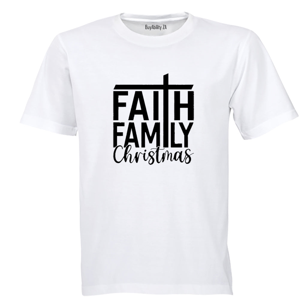 Faith. Family. Christmas - Adults - T-Shirt