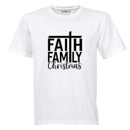 Faith. Family. Christmas - Adults - T-Shirt