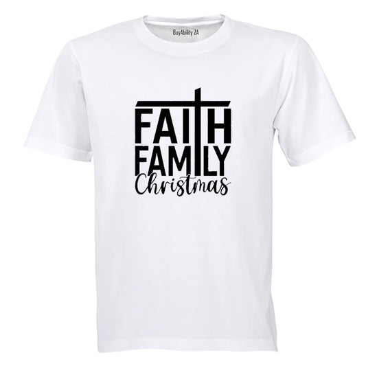 Faith. Family. Christmas - Adults - T-Shirt