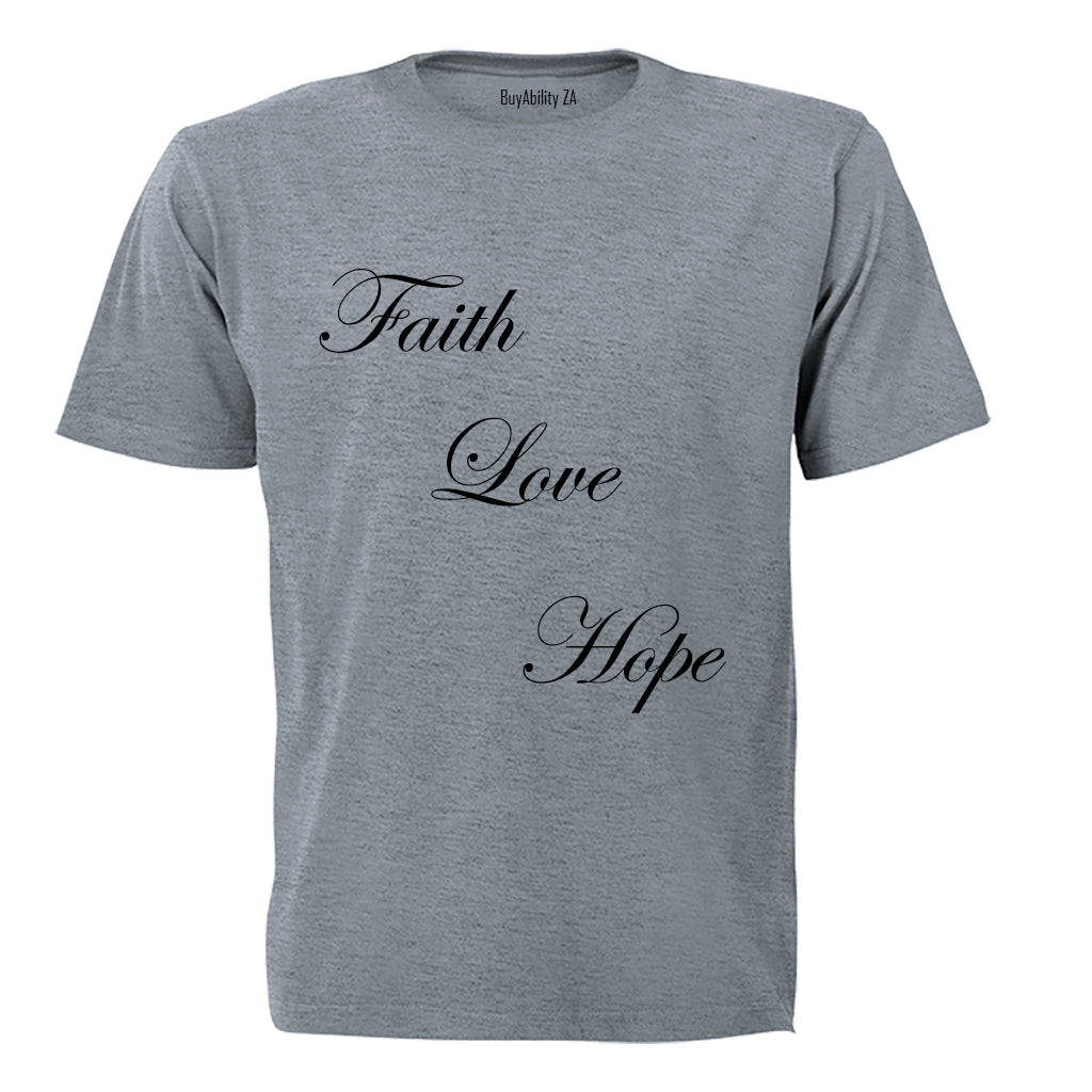 Faith Hope Love - Adults - T-Shirt - BuyAbility South Africa