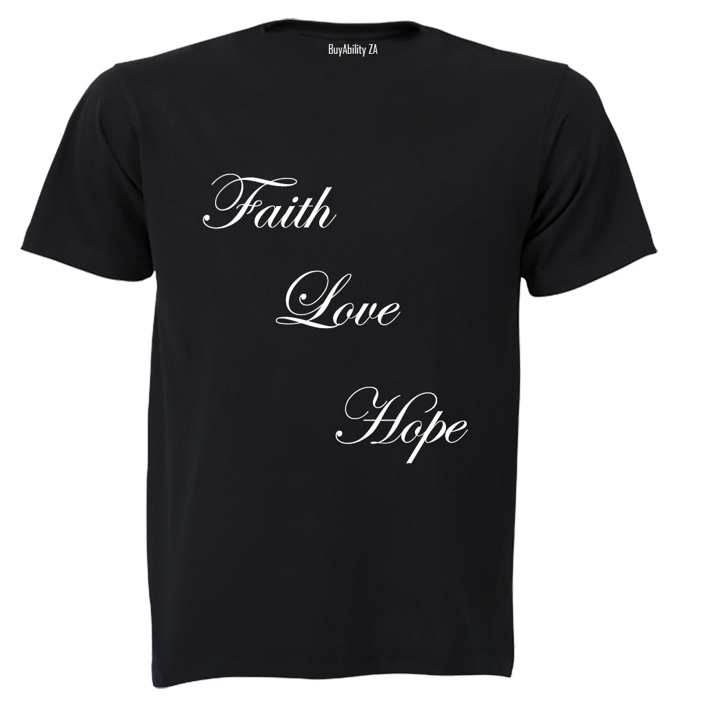 Faith Hope Love - Adults - T-Shirt - BuyAbility South Africa