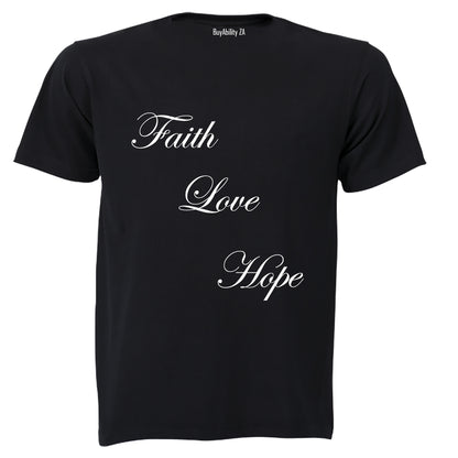 Faith Hope Love - Adults - T-Shirt - BuyAbility South Africa
