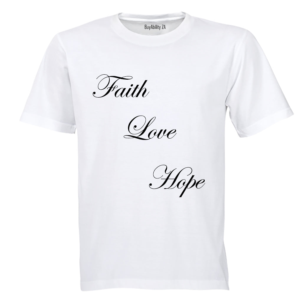 Faith Hope Love - Adults - T-Shirt - BuyAbility South Africa