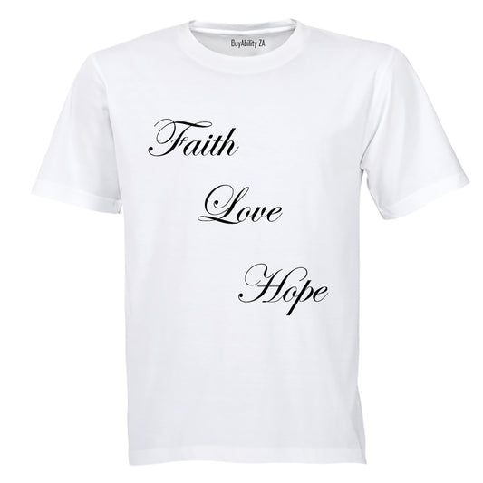 Faith Hope Love - Adults - T-Shirt - BuyAbility South Africa