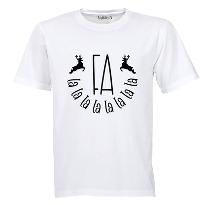 Fa La La - Christmas Reindeer - Adults - T-Shirt - BuyAbility