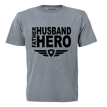 Father. Husband. Hero - Adults - T-Shirt