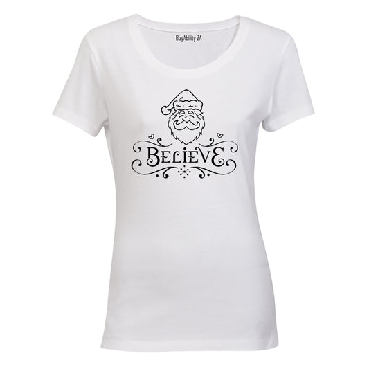 Father Christmas - Believe - Ladies - T-Shirt