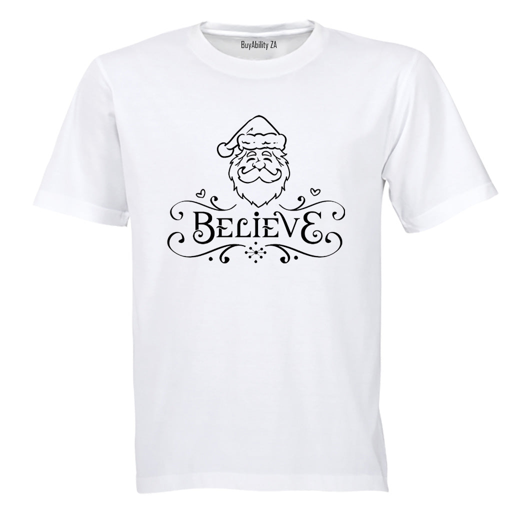 Father Christmas - Believe - Adults - T-Shirt