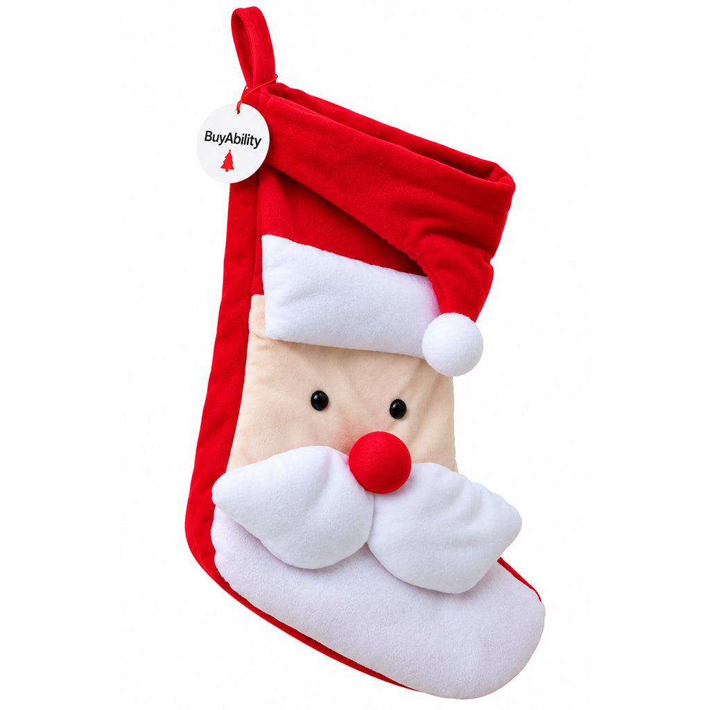 Large Plush Father Christmas Stocking