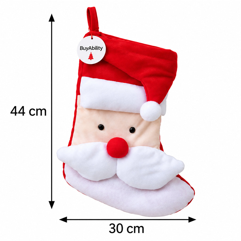 Large Plush Father Christmas Stocking