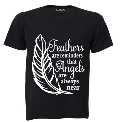 Feathers are Reminders that Angels.. - Kids T-Shirt - BuyAbility