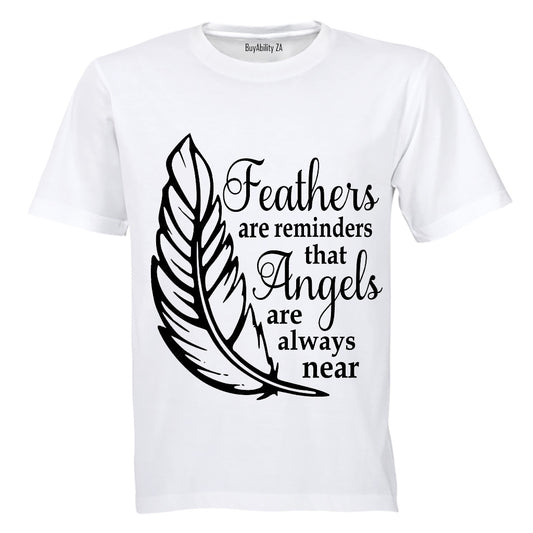 Feathers are Reminders that Angels.. - Kids T-Shirt - BuyAbility