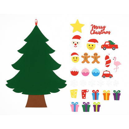 Large Felt Christmas Tree with 35 Detachable Ornaments