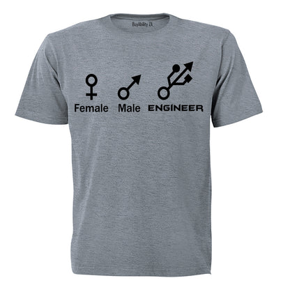 Female. Male. Engineer - Adults - T-Shirt