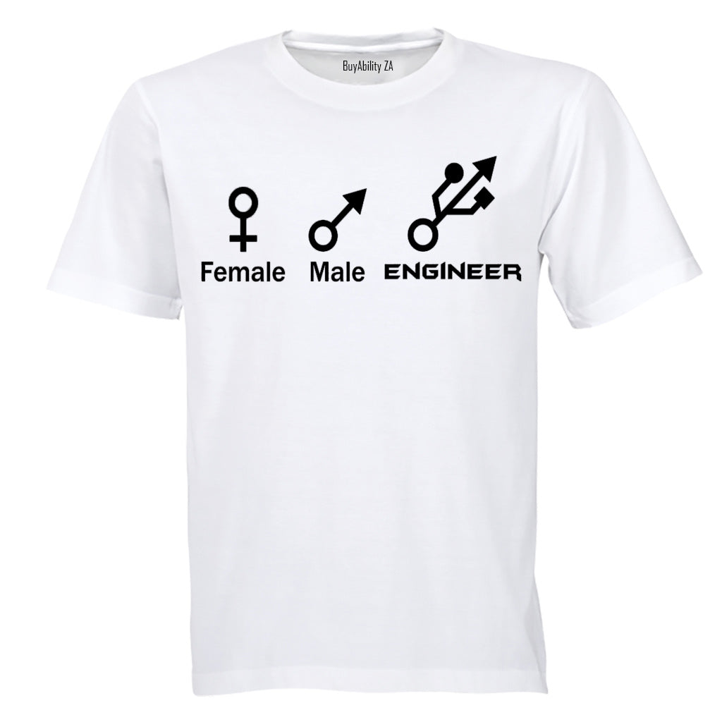 Female. Male. Engineer - Adults - T-Shirt