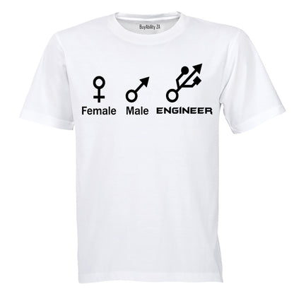 Female. Male. Engineer - Adults - T-Shirt