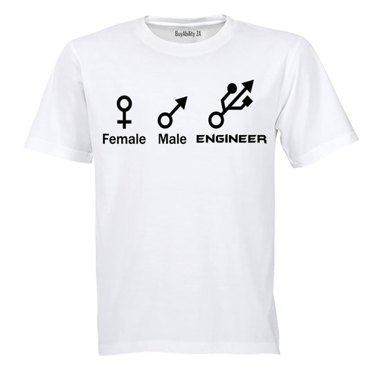 Female. Male. Engineer - Adults - T-Shirt